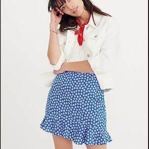 Madewell Ruffle-Edge Skirt in Mini Daisy